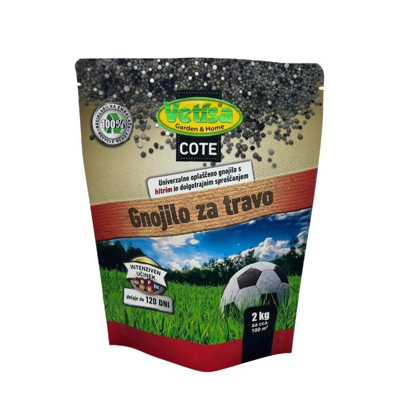 VETISA-COTE Gnojivo za travu - brzo djelovanje do 120 dana - 2 kg - vreća